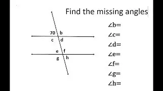 Finding Missing Angles, Parallel Lines and Transversal Ex.