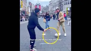 The Guy Is Insane For Tripping A Stranger In A Challenge🥶🤯 #shorts #football #soccer